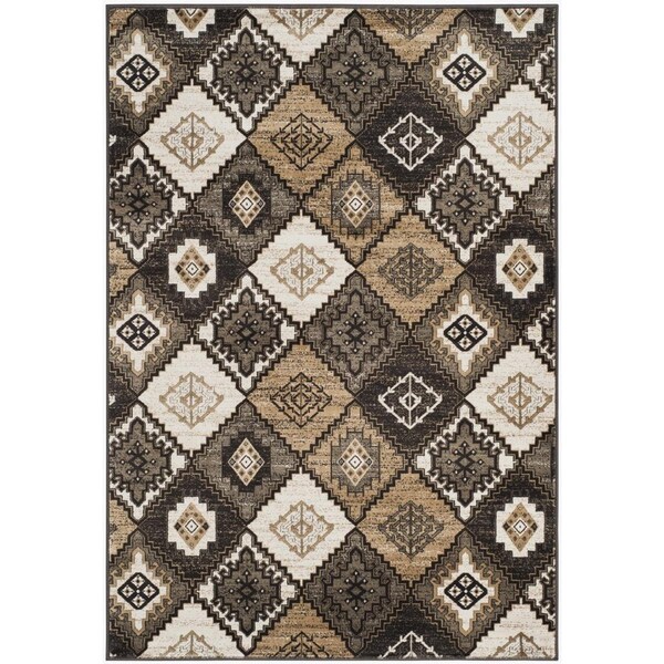 Safavieh 4 ft. x 5 ft. 7 in. Vintage Power Loomed Medium Rectangular Area Rug Black & Ivory VTG577F-4 - main